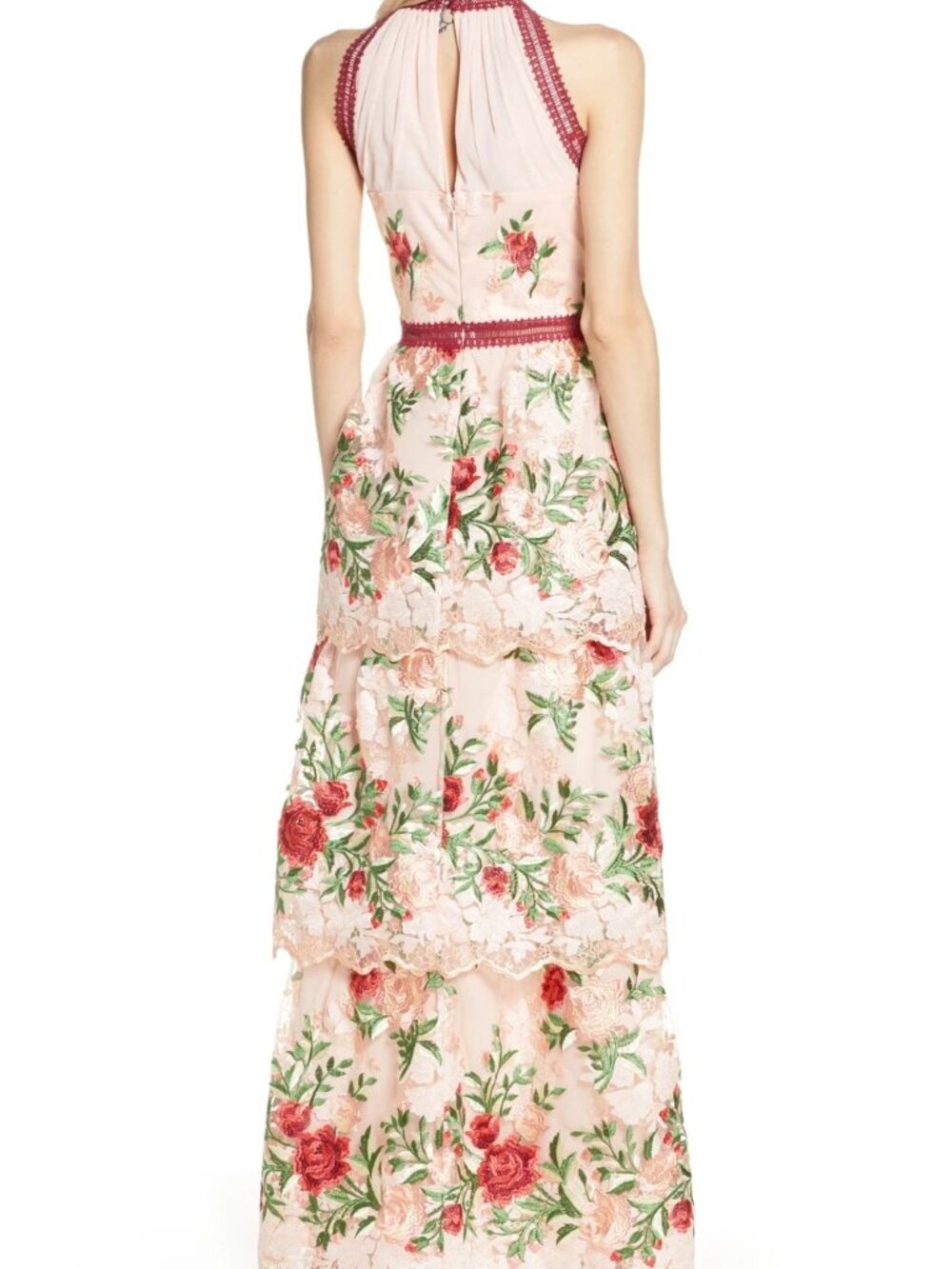 Chi Chi London: Rosaleen Embroidered Mesh Gown - Size 8 - Picture 5 of 8